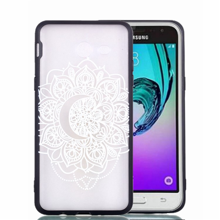 Embossment Pattern Rubberized TPU + PC Combo Phone Case for Samsung Galaxy J5 (2017) US Version/J5 Pro (2017) - Mandala Flower-2