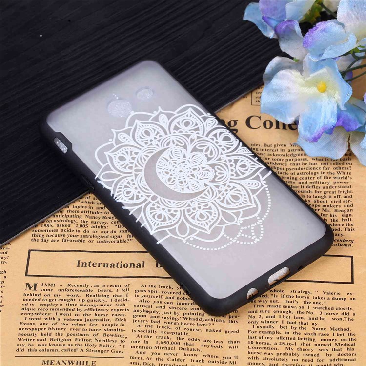 Embossment Pattern Rubberized TPU + PC Combo Phone Case for Samsung Galaxy J5 (2017) US Version/J5 Pro (2017) - Mandala Flower-3