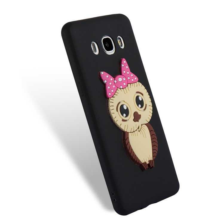 Cute 3D Female Owl TPU Soft Phone Case for Samsung Galaxy J5 (2016) SM-J510 - Black-4