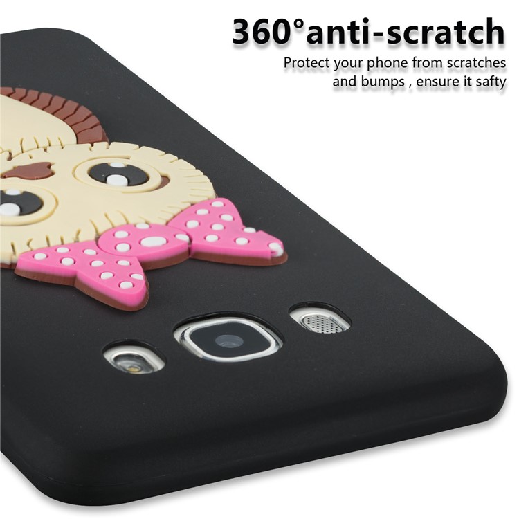 Cute 3D Female Owl TPU Soft Phone Case for Samsung Galaxy J5 (2016) SM-J510 - Black-5