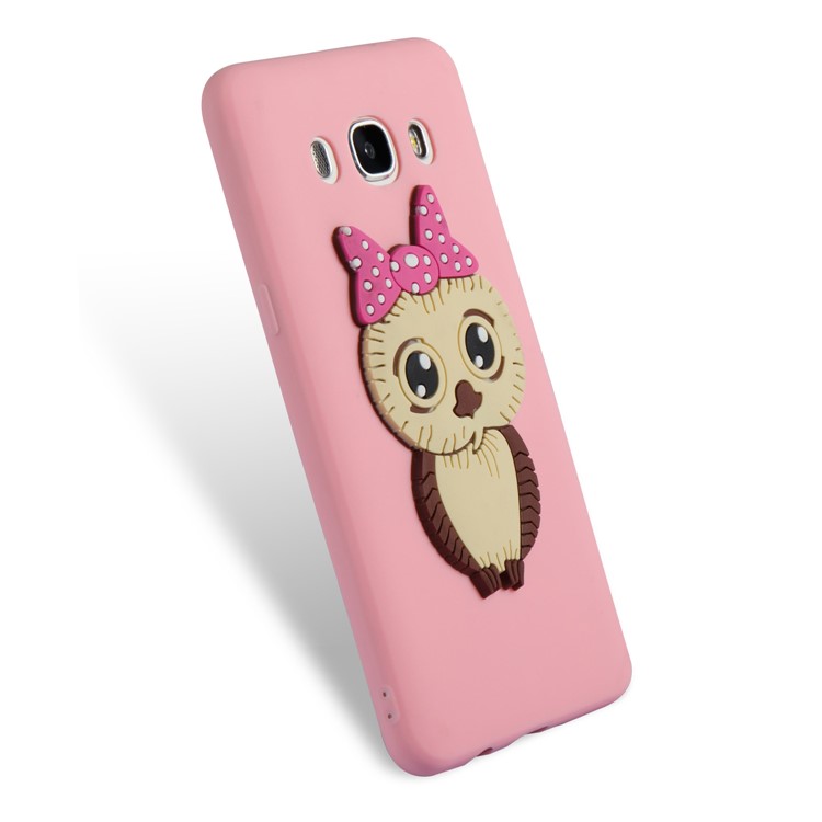 Cute 3D Female Owl TPU Soft Phone Casing for Samsung Galaxy J5 (2016) SM-J510 - Pink-4