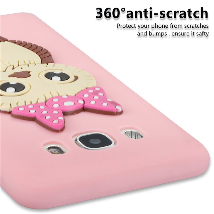 Cute 3D Female Owl TPU Soft Phone Casing for Samsung Galaxy J5 (2016) SM-J510 - Pink-5