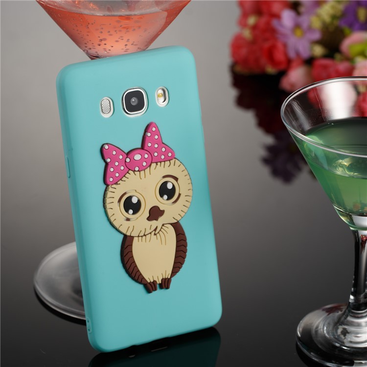 Cute 3D Female Owl TPU Soft Mobile Phone Case for Samsung Galaxy J5 (2016) SM-J510 - Baby Blue-2