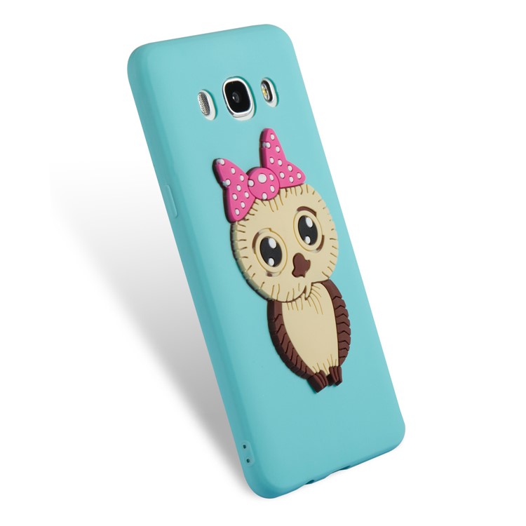 Cute 3D Female Owl TPU Soft Mobile Phone Case for Samsung Galaxy J5 (2016) SM-J510 - Baby Blue-4