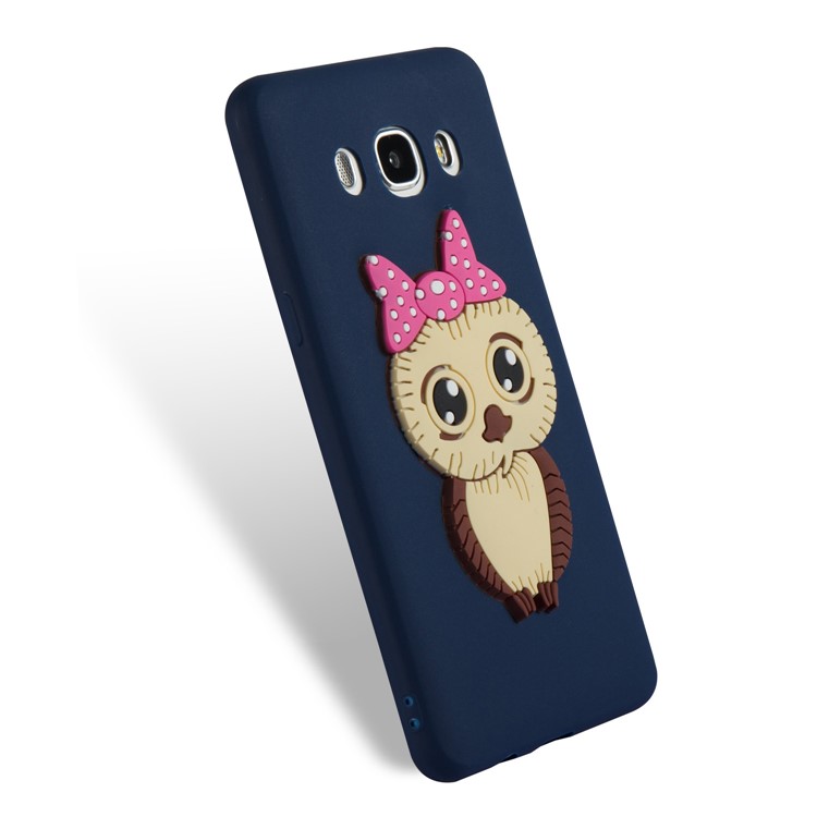 Cute 3D Female Owl TPU Soft Cell Phone Case for Samsung Galaxy J5 (2016) SM-J510 - Dark Blue-4