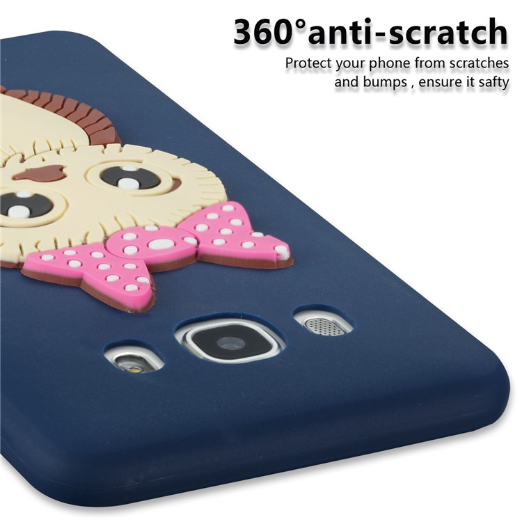 Cute 3D Female Owl TPU Soft Cell Phone Case for Samsung Galaxy J5 (2016) SM-J510 - Dark Blue-5
