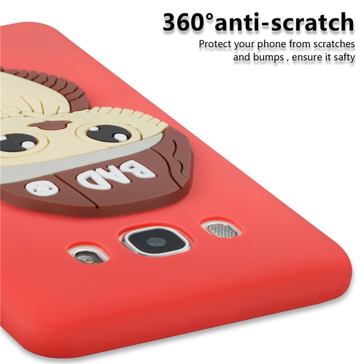 Cute Male Owl Pattern TPU Back Phone Cover for Samsung Galaxy J5 (2016) SM-J510 - Red-2