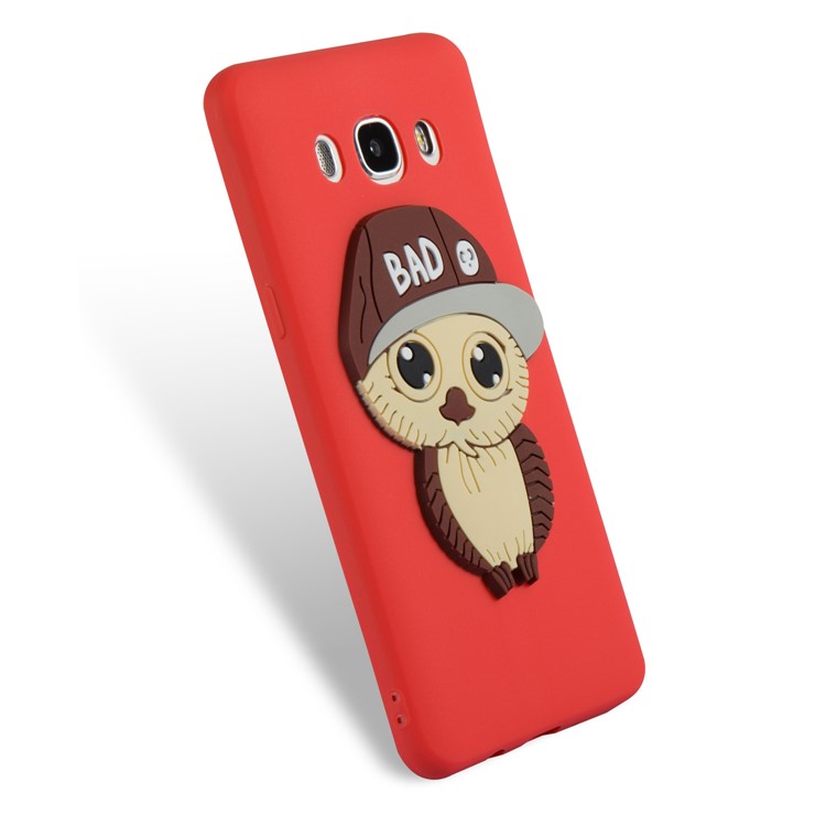 Cute Male Owl Pattern TPU Back Phone Cover for Samsung Galaxy J5 (2016) SM-J510 - Red-6