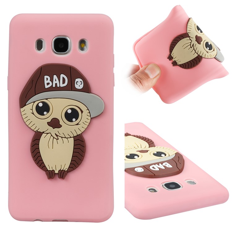 Cute Male Owl Pattern TPU Lightweight Case for Samsung Galaxy J5 (2016) SM-J510 - Pink-1