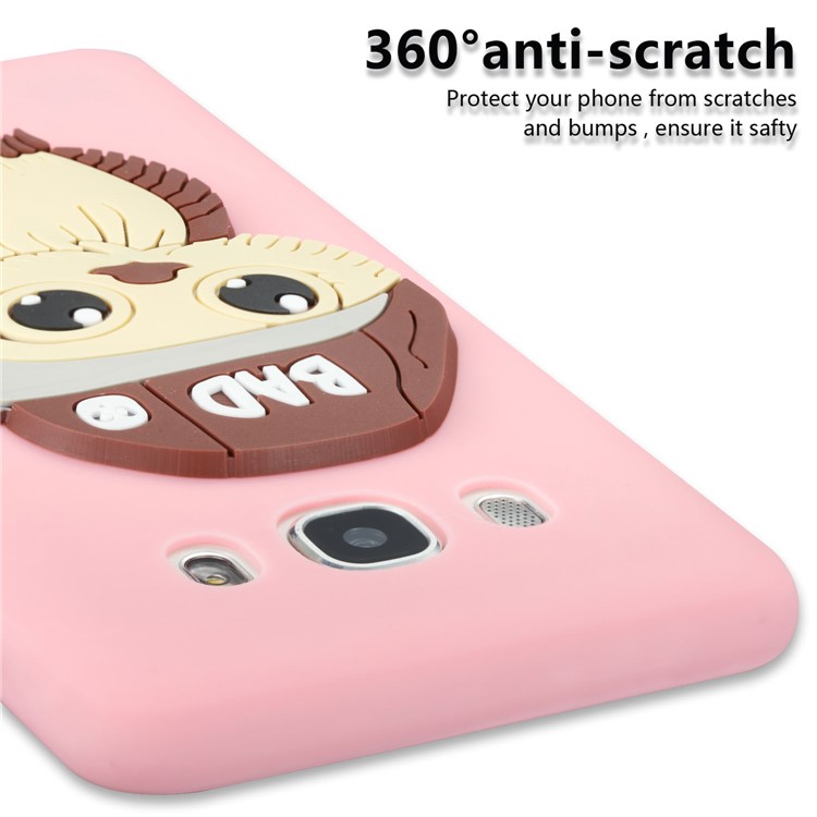 Cute Male Owl Pattern TPU Lightweight Case for Samsung Galaxy J5 (2016) SM-J510 - Pink-2