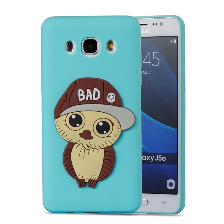 Cute Male Owl Pattern Soft TPU Phone Shell for Samsung Galaxy J5 (2016) SM-J510 - Baby Blue-3