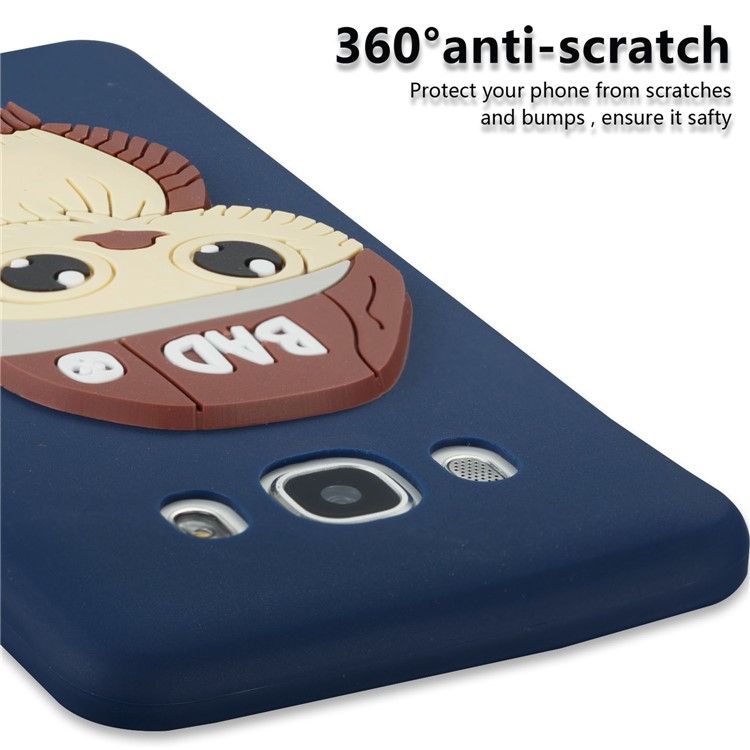 For Samsung Galaxy J5 (2016) SM-J510 Cute Male Owl Pattern Flexible TPU Mobile Case - Dark Blue-6