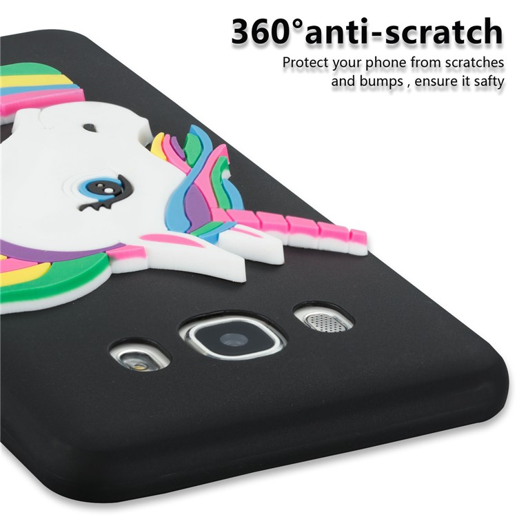 Lovely 3D Unicorn Pattern Soft TPU Mobile Casing for Samsung Galaxy J5 (2016) J510 - Black-2