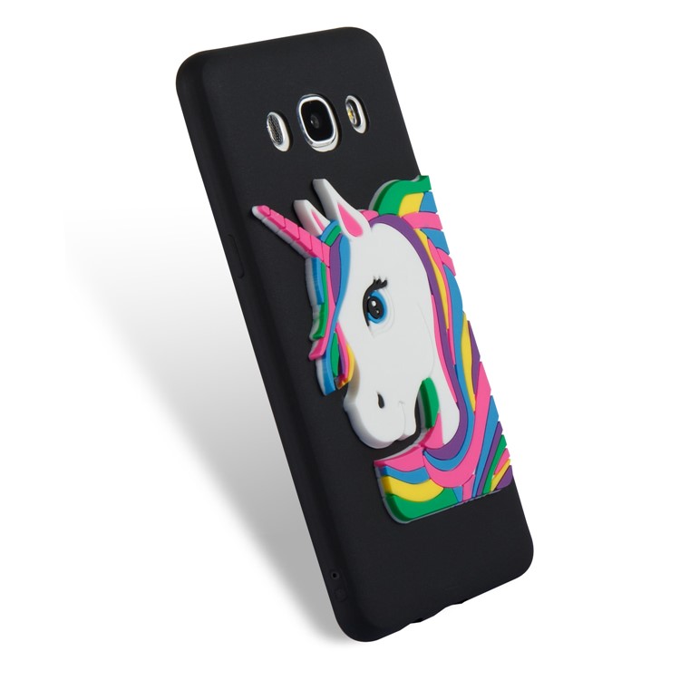 Lovely 3D Unicorn Pattern Soft TPU Mobile Casing for Samsung Galaxy J5 (2016) J510 - Black-6