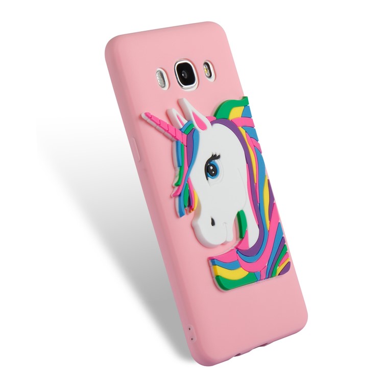 Lovely 3D Unicorn Pattern Soft TPU Mobile Case for Samsung Galaxy J5 (2016) J510 - Pink-6