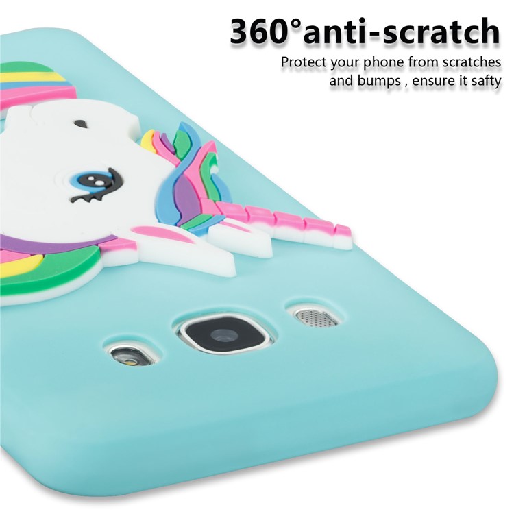 Lovely 3D Unicorn Pattern Soft TPU Mobile Phone Shell for Samsung Galaxy J5 (2016) J510 - Baby Blue-2