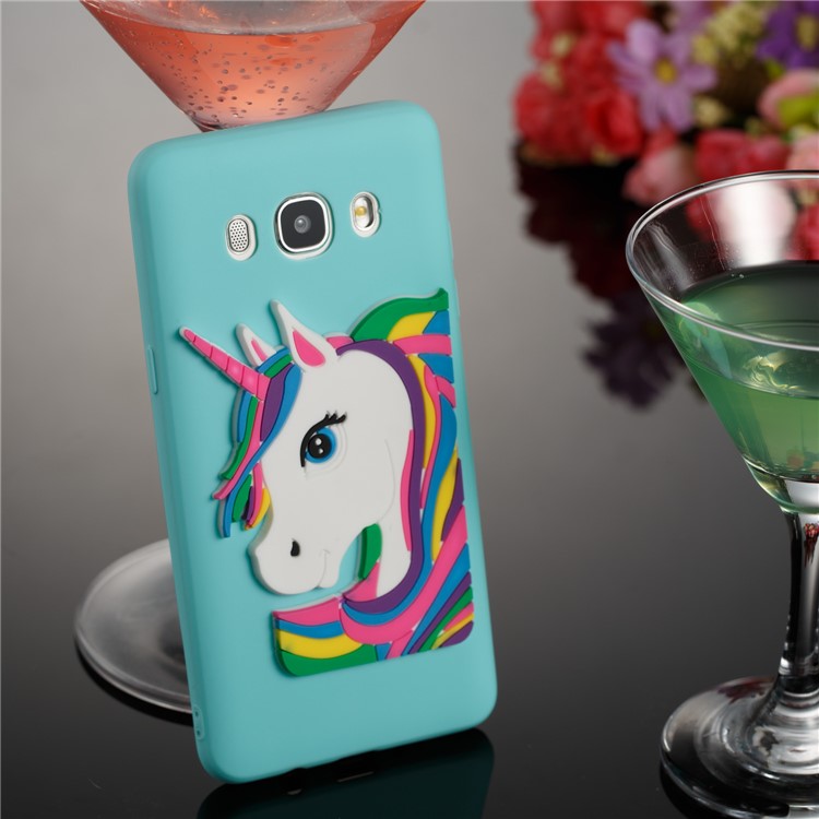 Lovely 3D Unicorn Pattern Soft TPU Mobile Phone Shell for Samsung Galaxy J5 (2016) J510 - Baby Blue-4
