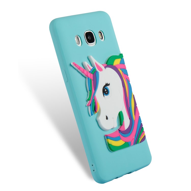 Lovely 3D Unicorn Pattern Soft TPU Mobile Phone Shell for Samsung Galaxy J5 (2016) J510 - Baby Blue-6