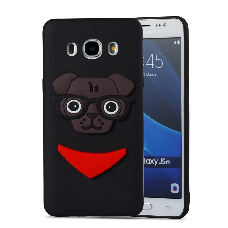 Cute 3D Puppy TPU Soft Phone Case for Samsung Galaxy J5 (2016) SM-J510 - Black-5