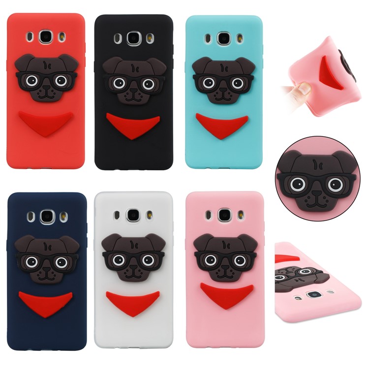 Cute 3D Puppy TPU Soft Phone Case for Samsung Galaxy J5 (2016) SM-J510 - Black-7