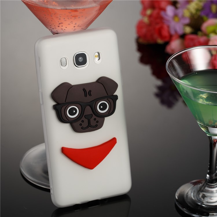 Cute 3D Puppy TPU Soft Phone Cover for Samsung Galaxy J5 (2016) SM-J510 - White-4