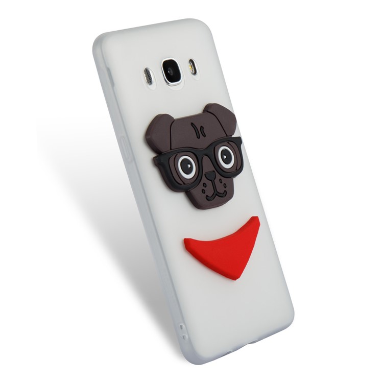 Cute 3D Puppy TPU Soft Phone Cover for Samsung Galaxy J5 (2016) SM-J510 - White-6
