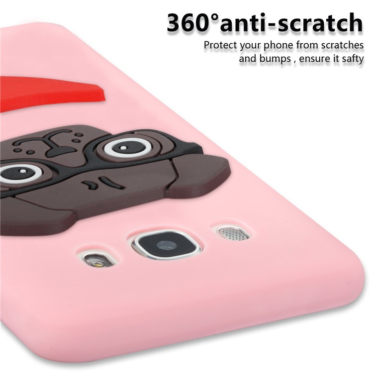 Cute 3D Puppy TPU Soft Phone Casing for Samsung Galaxy J5 (2016) SM-J510 - Pink-2
