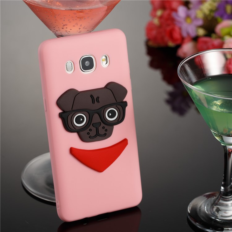 Cute 3D Puppy TPU Soft Phone Casing for Samsung Galaxy J5 (2016) SM-J510 - Pink-4