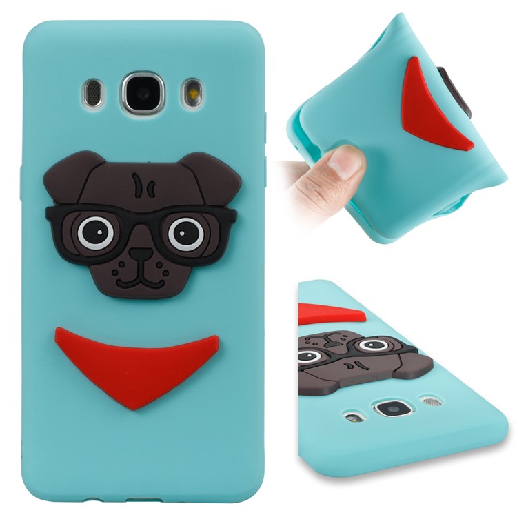 Cute 3D Puppy TPU Soft Mobile Phone Case for Samsung Galaxy J5 (2016) SM-J510 - Baby Blue-1