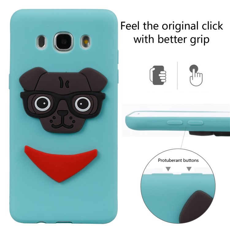 Cute 3D Puppy TPU Soft Mobile Phone Case for Samsung Galaxy J5 (2016) SM-J510 - Baby Blue-3