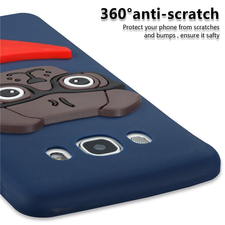 Cute 3D Puppy TPU Soft Cell Phone Case for Samsung Galaxy J5 (2016) SM-J510 - Dark Blue-2