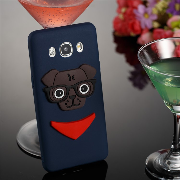 Cute 3D Puppy TPU Soft Cell Phone Case for Samsung Galaxy J5 (2016) SM-J510 - Dark Blue-4