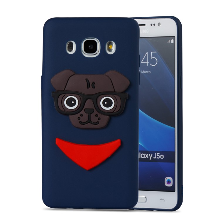 Cute 3D Puppy TPU Soft Cell Phone Case for Samsung Galaxy J5 (2016) SM-J510 - Dark Blue-5