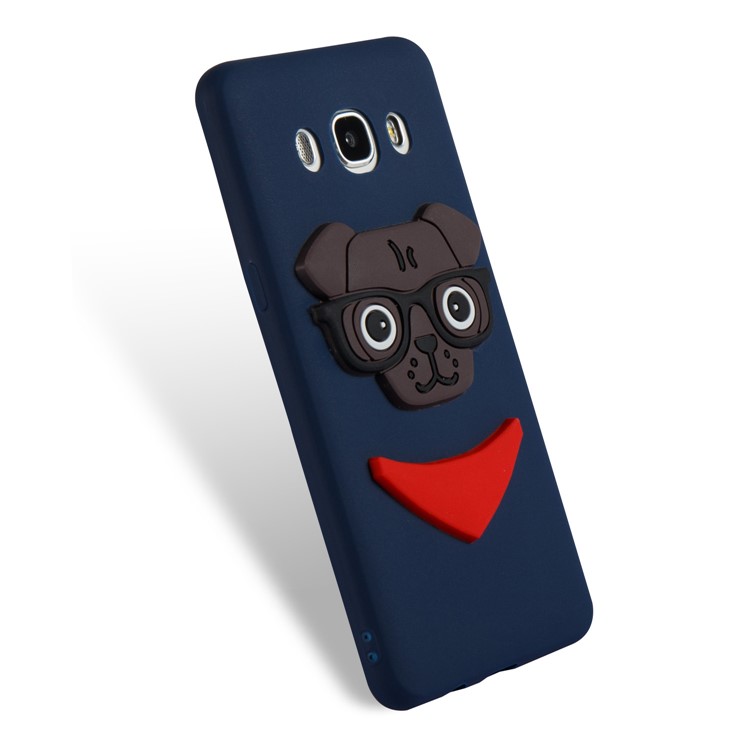 Cute 3D Puppy TPU Soft Cell Phone Case for Samsung Galaxy J5 (2016) SM-J510 - Dark Blue-6