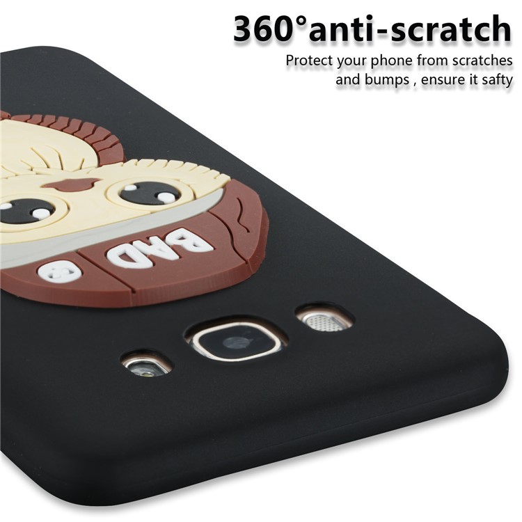 Cute 3D Male Owl TPU Soft Phone Case for Samsung Galaxy J7 (2016) SM-J710 - Black-2