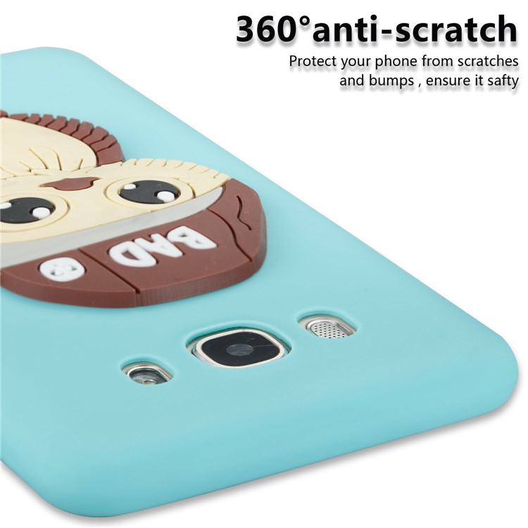 Cute 3D Male Owl TPU Soft Mobile Phone Case for Samsung Galaxy J7 (2016) SM-J710 - Baby Blue-2