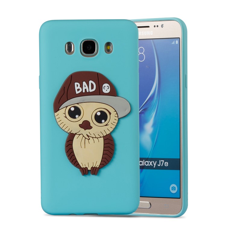 Cute 3D Male Owl TPU Soft Mobile Phone Case for Samsung Galaxy J7 (2016) SM-J710 - Baby Blue-5