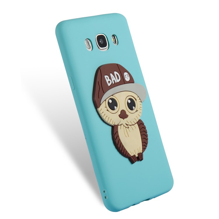 Cute 3D Male Owl TPU Soft Mobile Phone Case for Samsung Galaxy J7 (2016) SM-J710 - Baby Blue-6