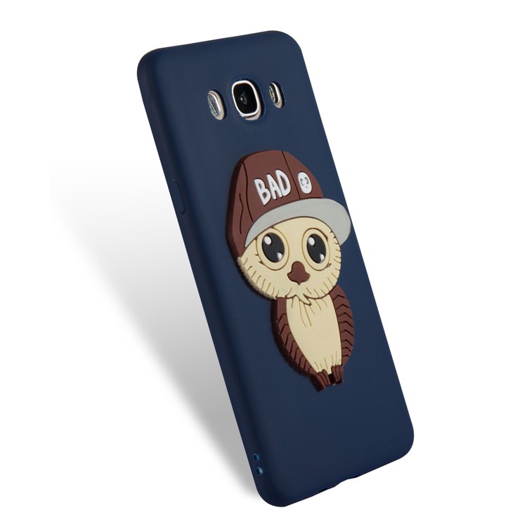Cute 3D Male Owl TPU Soft Cell Phone Case for Samsung Galaxy J7 (2016) SM-J710 - Dark Blue-5