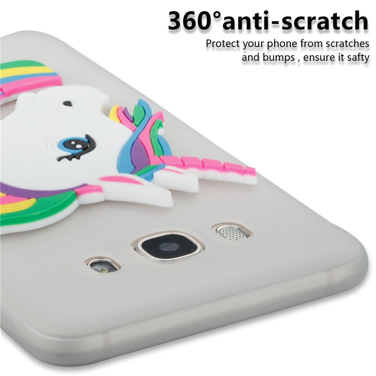 Lovely 3D Unicorn Soft TPU Back Case for Samsung Galaxy J7 (2016) J710 - White-2