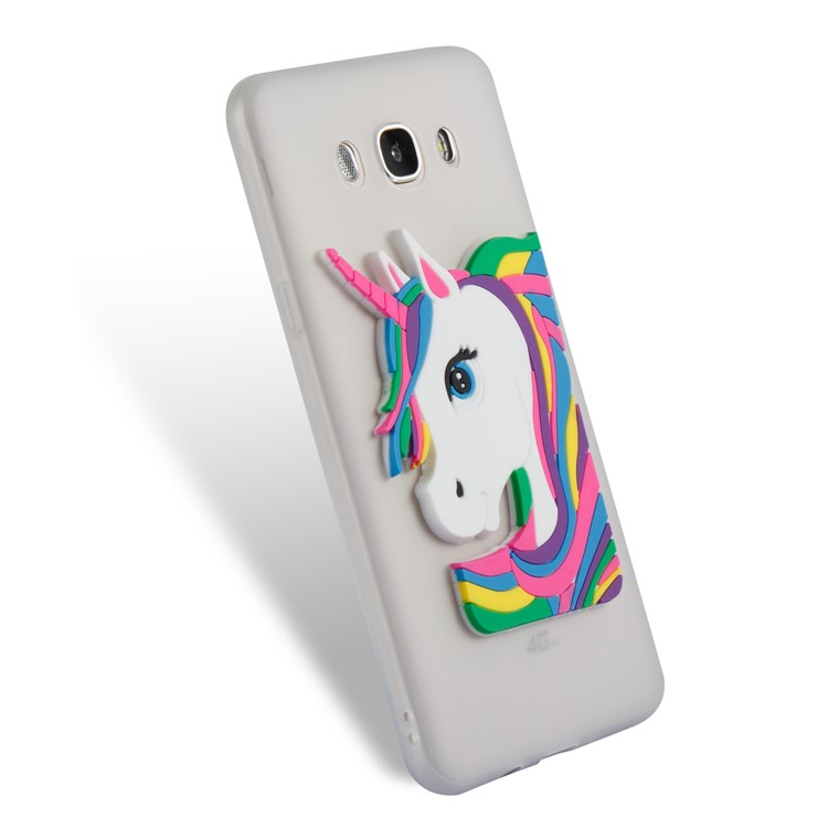 Lovely 3D Unicorn Soft TPU Back Case for Samsung Galaxy J7 (2016) J710 - White-6