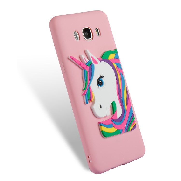 Lovely 3D Unicorn TPU Phone Case Accessory for Samsung Galaxy J7 (2016) J710 - Pink-6