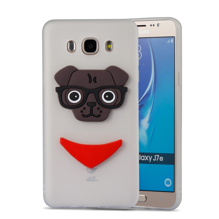 Cute 3D Puppy TPU Phone Cover for Samsung Galaxy J7 (2016) J710 - White-5
