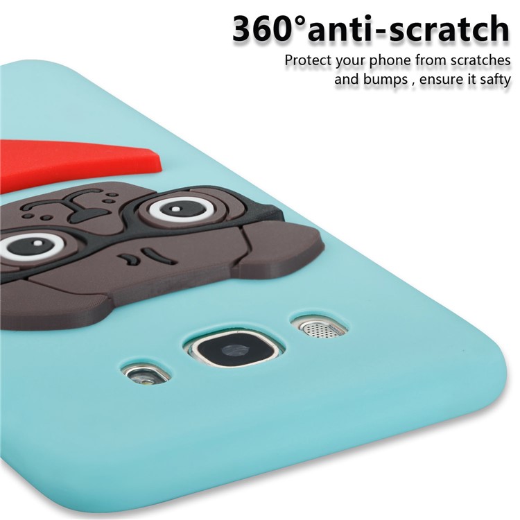 Cute 3D Puppy TPU Mobile Cover for Samsung Galaxy J7 (2016) J710 - Baby Blue-2