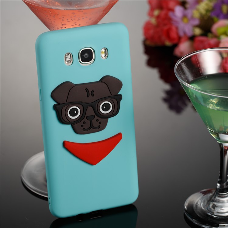 Cute 3D Puppy TPU Mobile Cover for Samsung Galaxy J7 (2016) J710 - Baby Blue-4