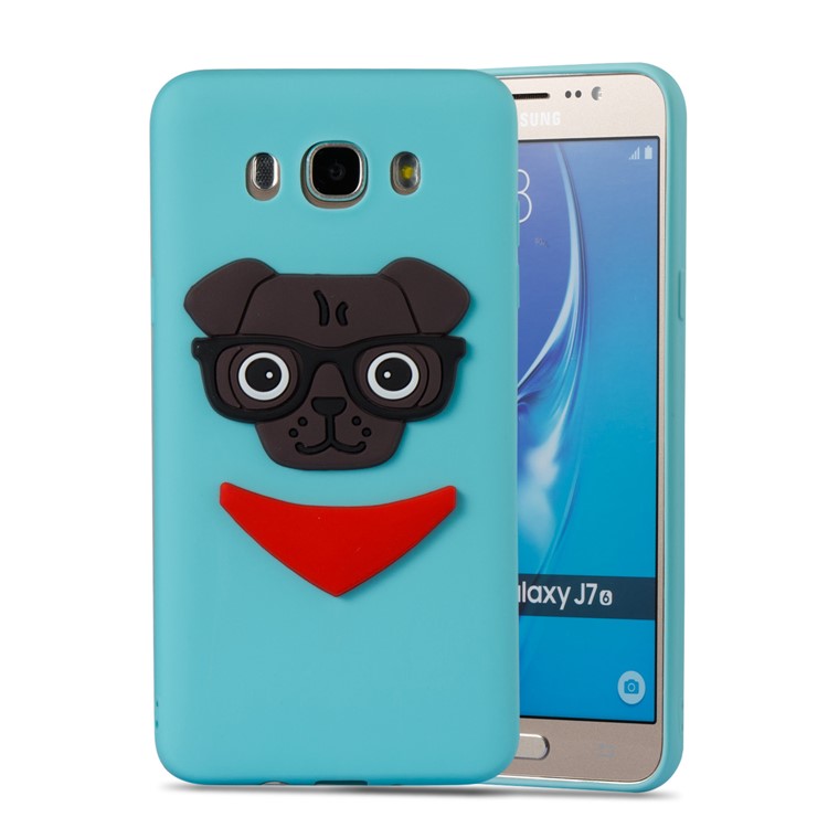 Cute 3D Puppy TPU Mobile Cover for Samsung Galaxy J7 (2016) J710 - Baby Blue-5