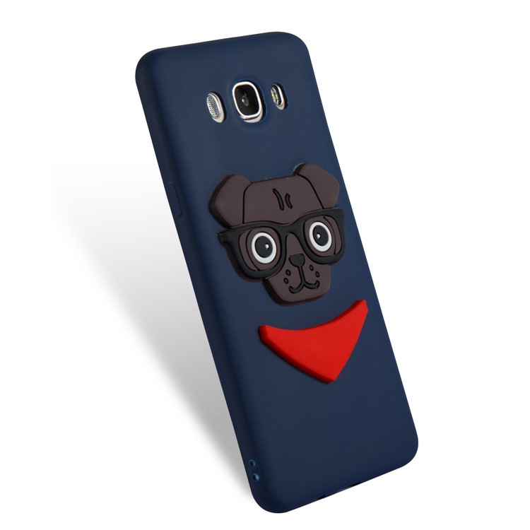 Cute 3D Puppy TPU Mobile Shell for Samsung Galaxy J7 (2016) J710 - Dark Blue-6