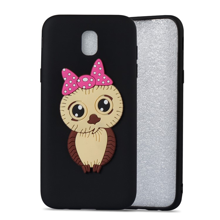 Cute 3D Female Owl Pattern TPU Case for Samsung Galaxy J5 (2017) EU Version / J5 Pro (2017) - Black-3
