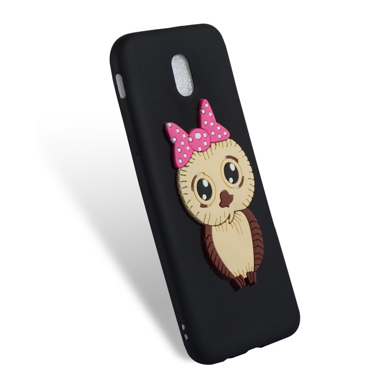 Cute 3D Female Owl Pattern TPU Case for Samsung Galaxy J5 (2017) EU Version / J5 Pro (2017) - Black-4