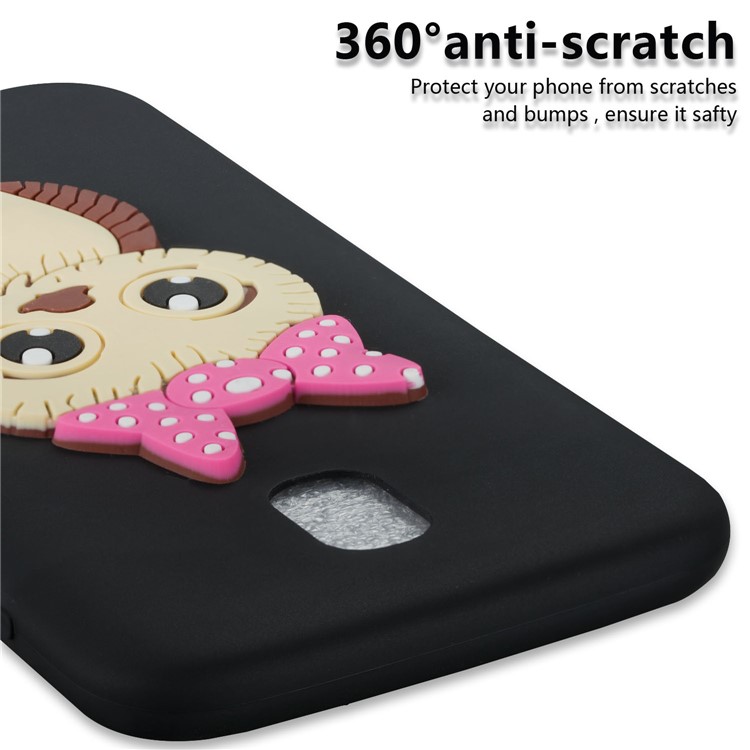 Cute 3D Female Owl Pattern TPU Case for Samsung Galaxy J5 (2017) EU Version / J5 Pro (2017) - Black-5